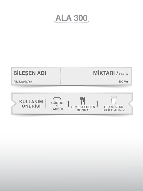 GOODDAY ALFA LİPOİK ASİT (ALA300)  60 KAPSUL