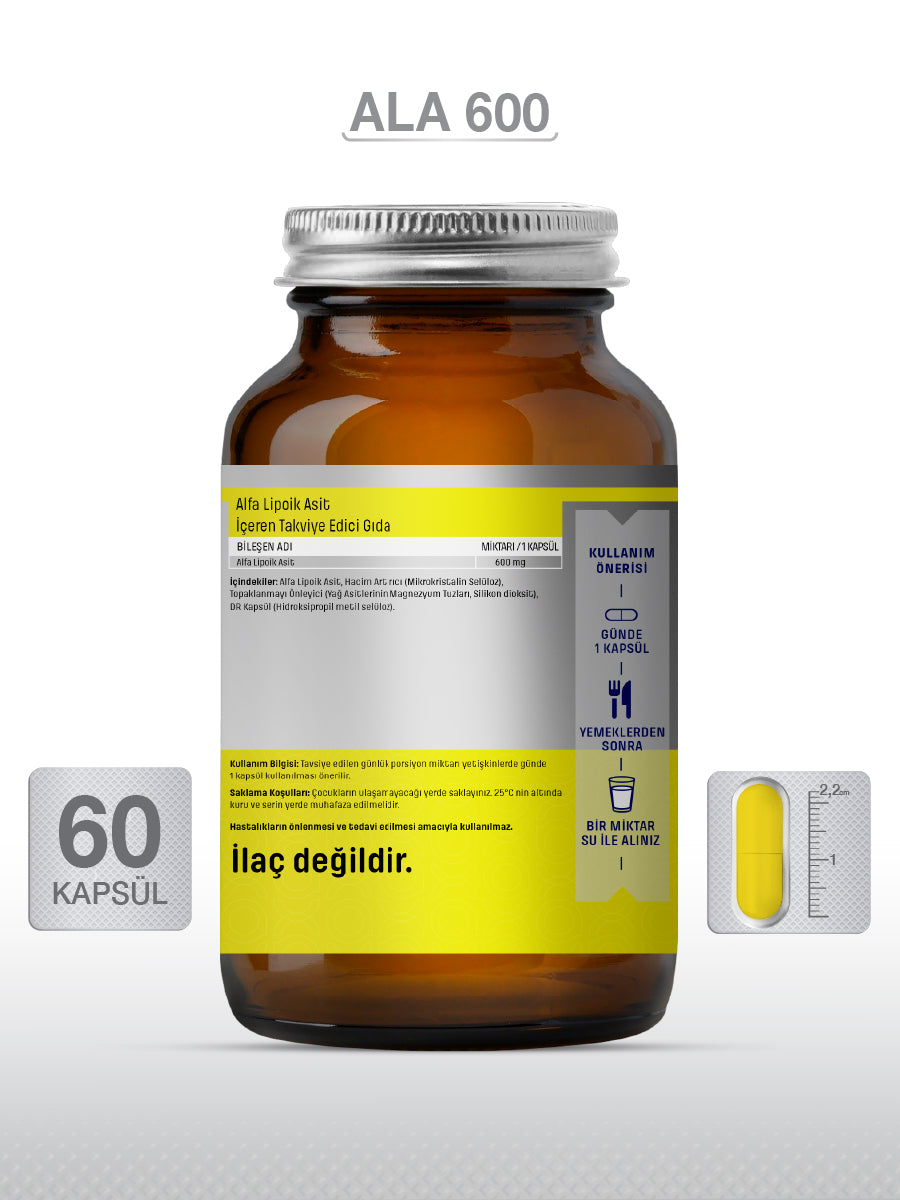 GOODDAY ALFA LİPOİK ASİT (ALA 600)  60 KAPSÜL