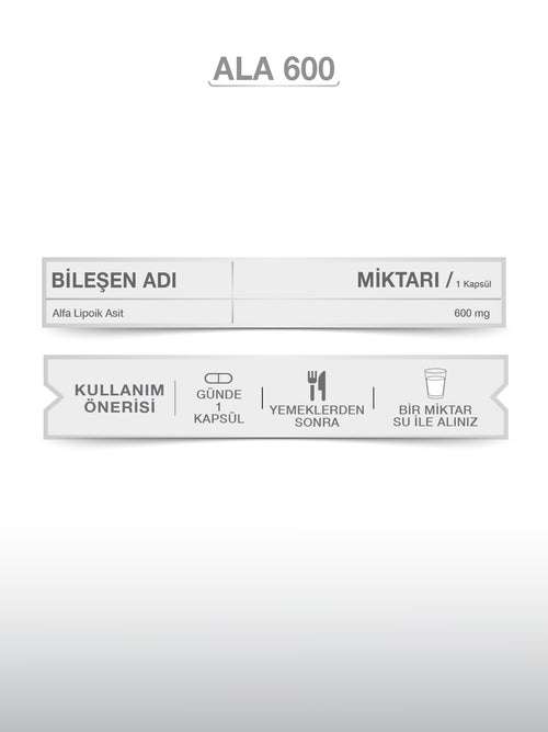 GOODDAY ALFA LİPOİK ASİT (ALA600)  60 KAPSÜL