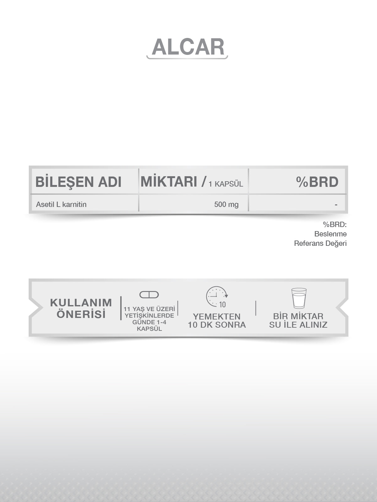 ALCAR (ASETİL L-KARNİTİN) 30 KAPSÜL