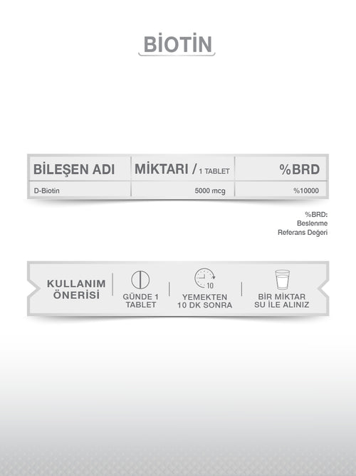 BİOTİN 60 TABLET