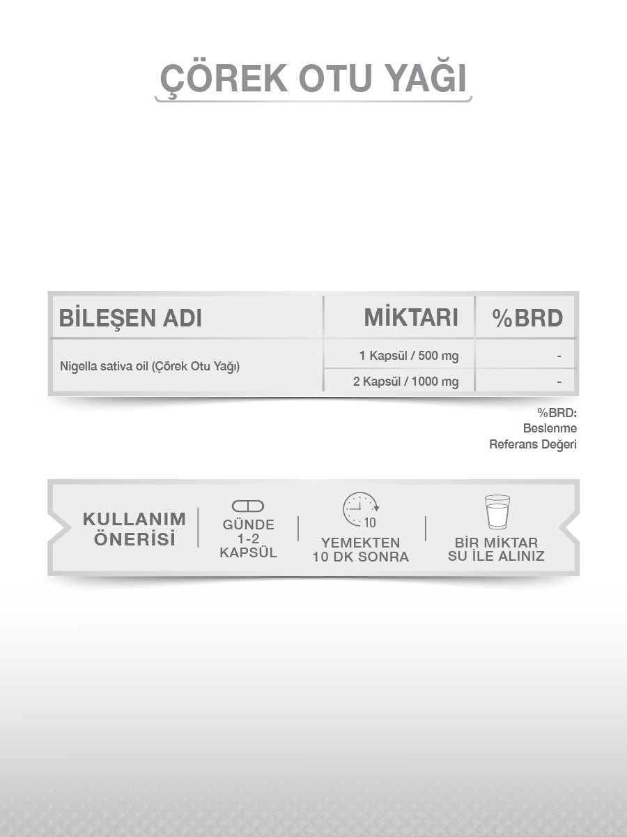 ÇÖREK OTU YAĞI 30 LİKİT KAPSÜL