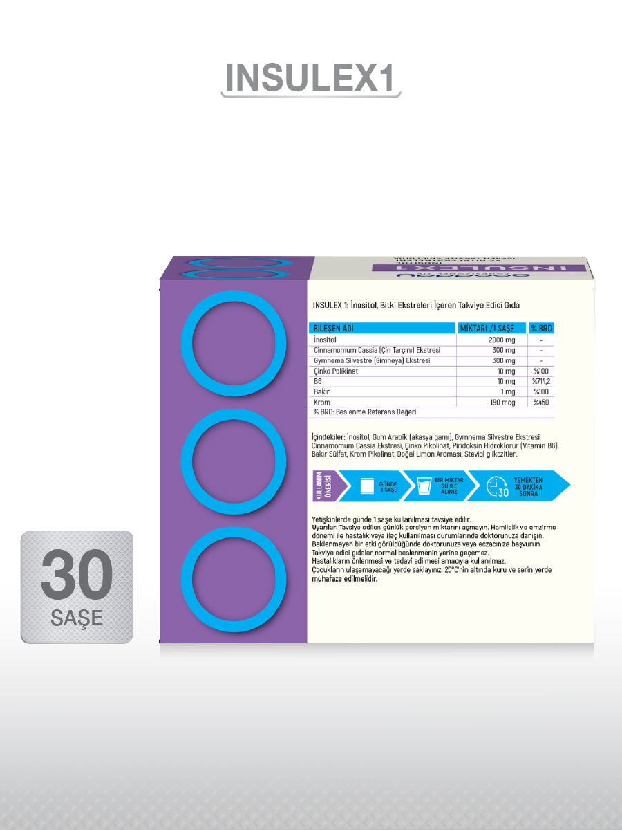 GOODDAY İNSULEX 1 30 SAŞE TAKVİYE EDİCİ GIDA
