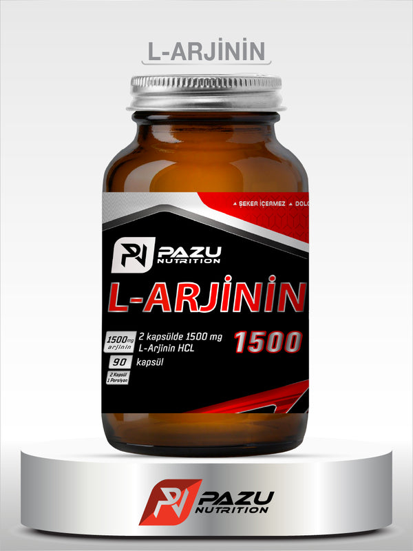 PAZU  L-ARJININ KAPSUL  1500 90 KAPSÜL SPORCU BESİNİ