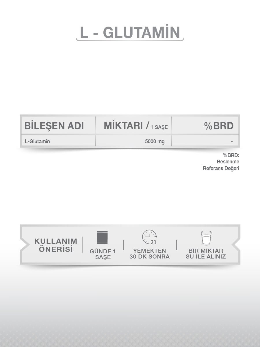 PURE L-GLUTAMIN 30 SAŞE