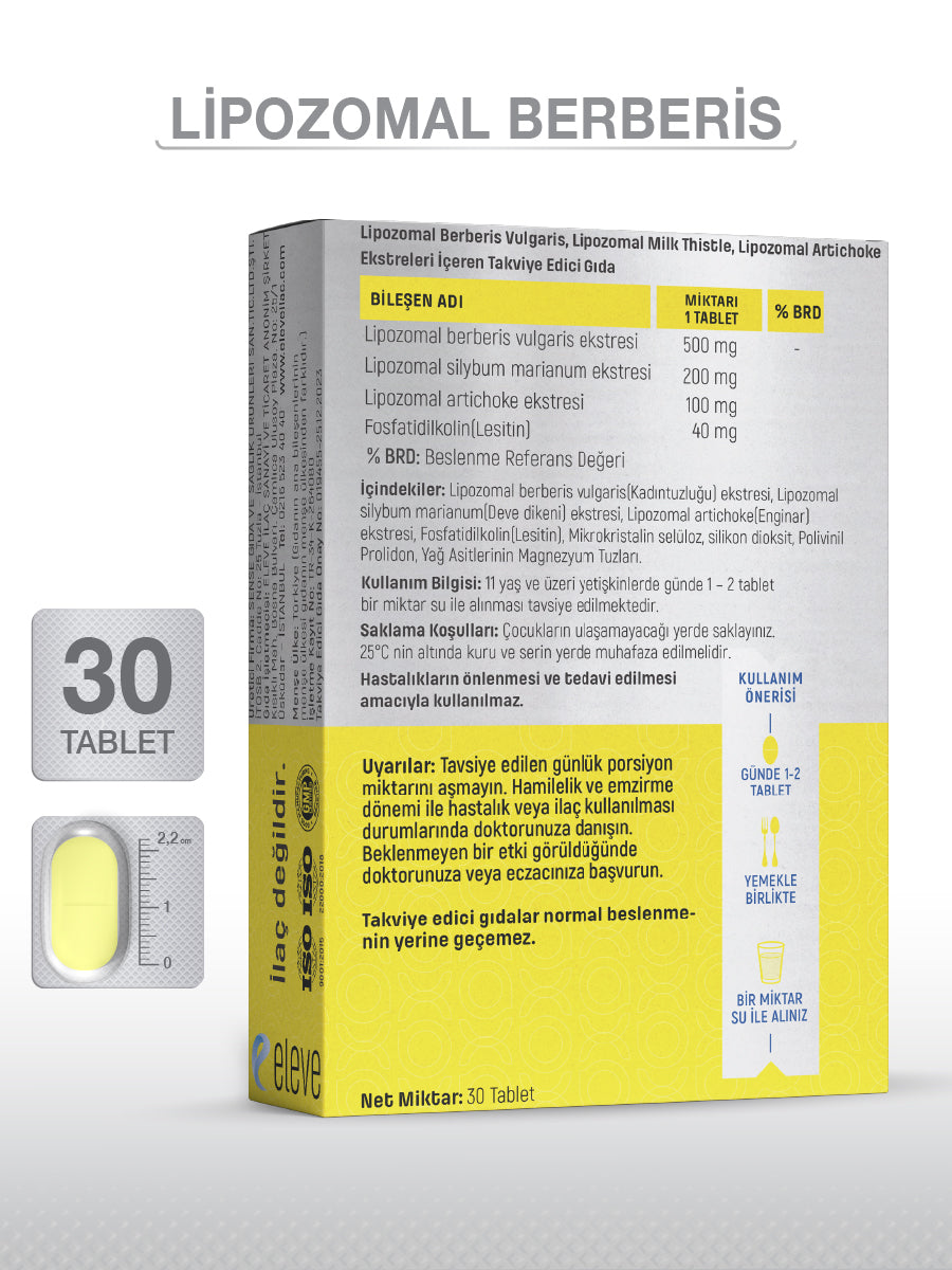 LİPOZOMAL  BERBERİS 30 TABLET