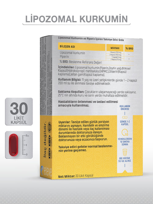 LİPOZOMAL KURKUMİN 30 LİKİT KAPSÜL