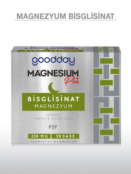 GOODDAY MAGNESIUM PLUS G (Mg. BİSGLİSİNAT) & P5P 30 SAŞE