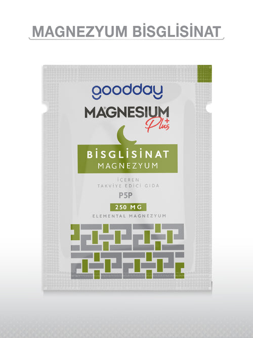 GOODDAY MAGNESIUM PLUS G (Mg. BİSGLİSİNAT) & P5P 30 SAŞE
