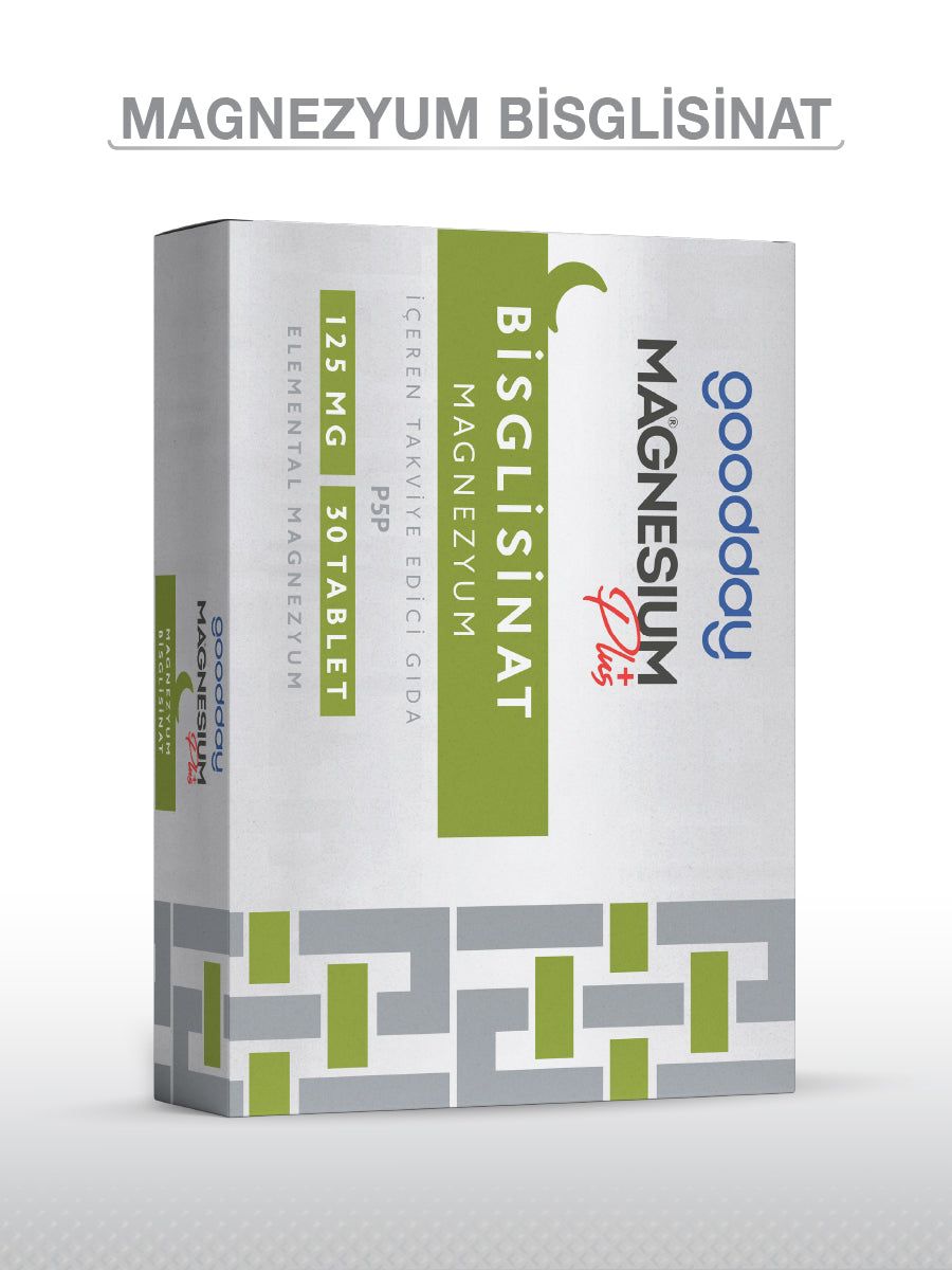 GOODDAY MAGNESIUM PLUS G (Mg. BİSGLİSİNAT) & P5P 30 TABLET