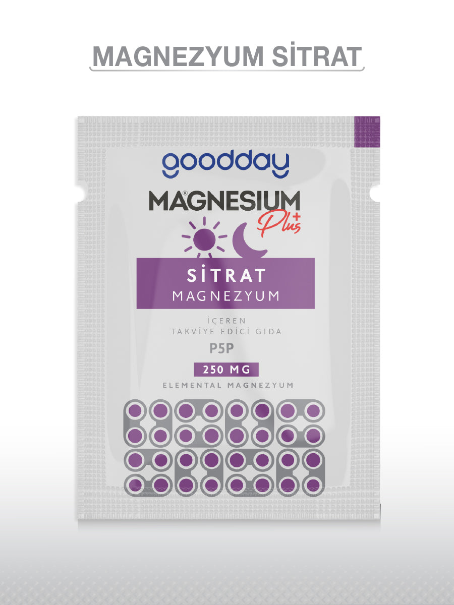 GOODDAY MAGNESIUM PLUS S (Mg. SİTRAT) & P5P 30 Saşe