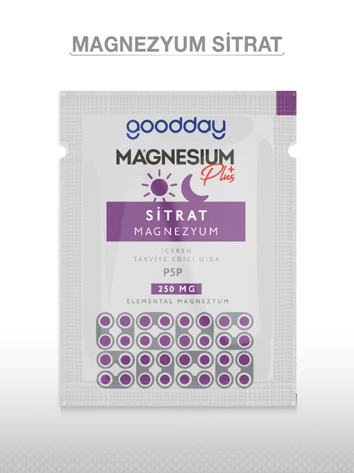 GOODDAY MAGNESIUM PLUS S (Mg. SİTRAT) & P5P 30 Saşe