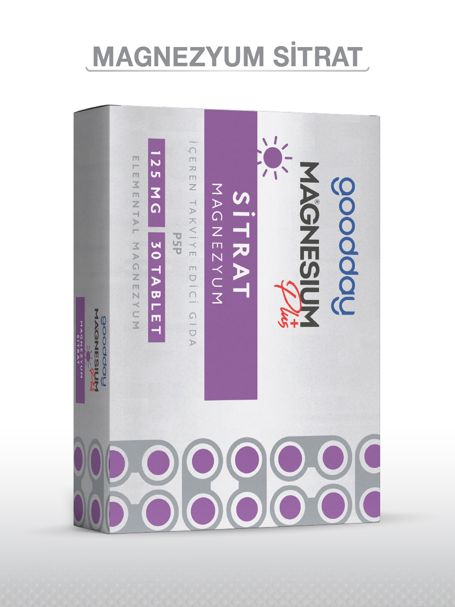GOODDAY MAGNESIUM PLUS S (Mg. SİTRAT) & P5P 30 TABLET