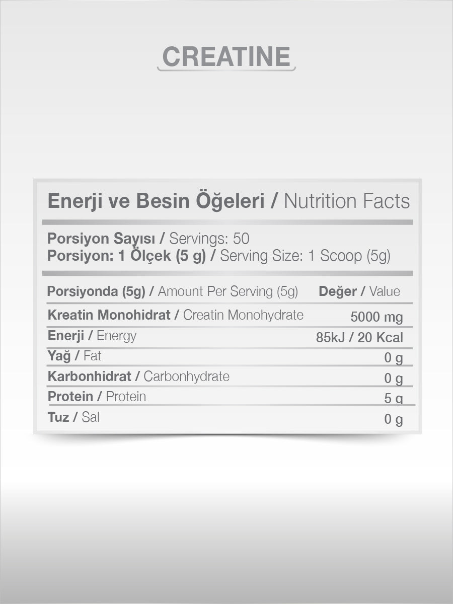 PAZU  KREATİN PURE 250 GR SPORCU BESİNİ