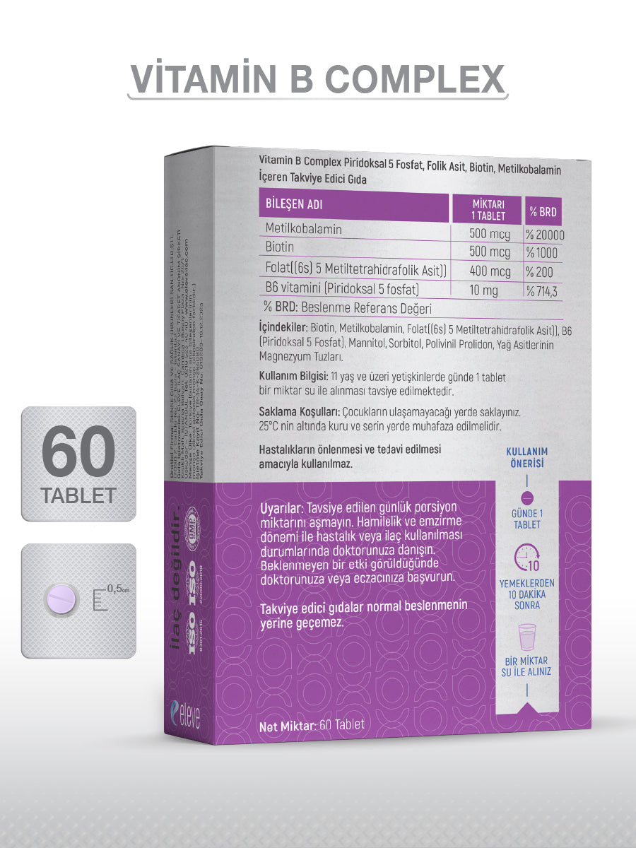 VİTAMİN B COMPLEX 60 TABLET