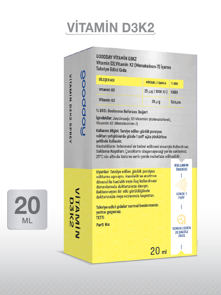 GOODDAY VİTAMİN D3K2 20 ML