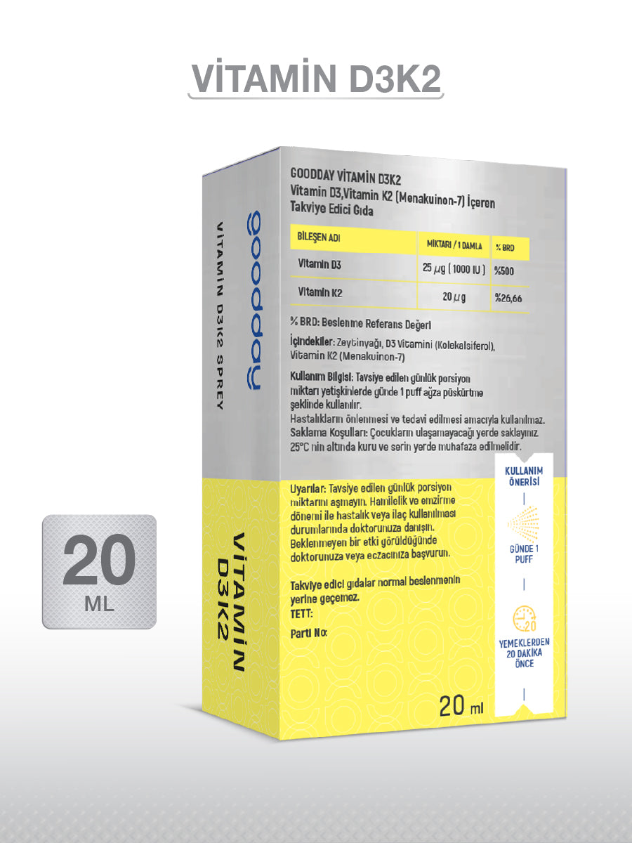 GOODDAY VİTAMİN D3K2 20 ML